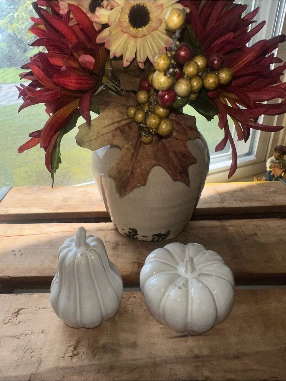 Neutral White Ceramic Pumpkin and Gourd Set - Home Accents